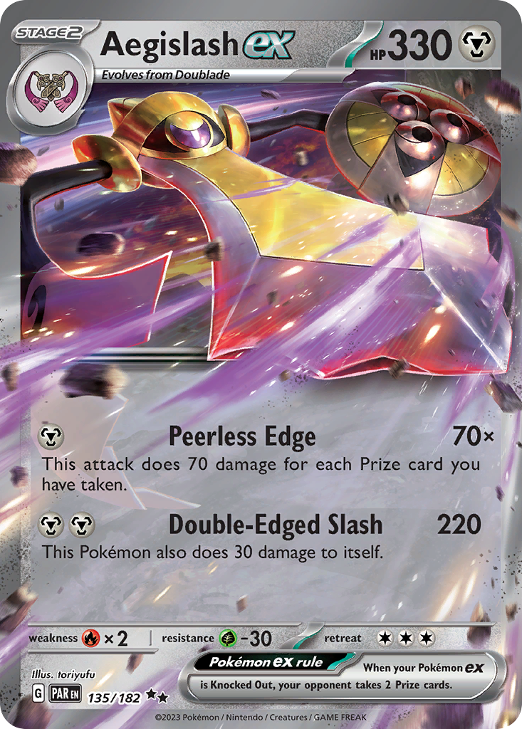 Aegislash ex #135 – Pokemon Paradox Rift