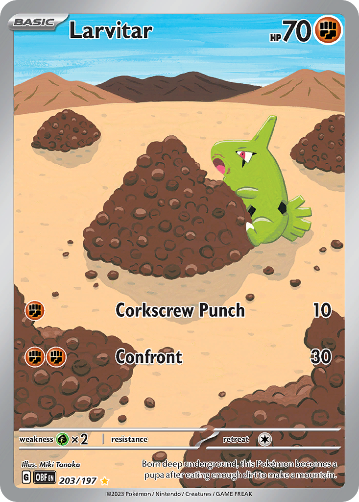 Larvitar #203 – Pokemon Obsidian Flames