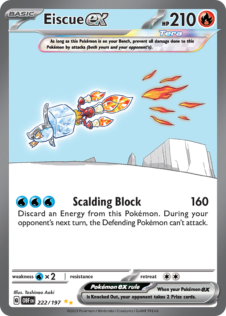 Eiscue ex #222 – Pokemon Obsidian Flames