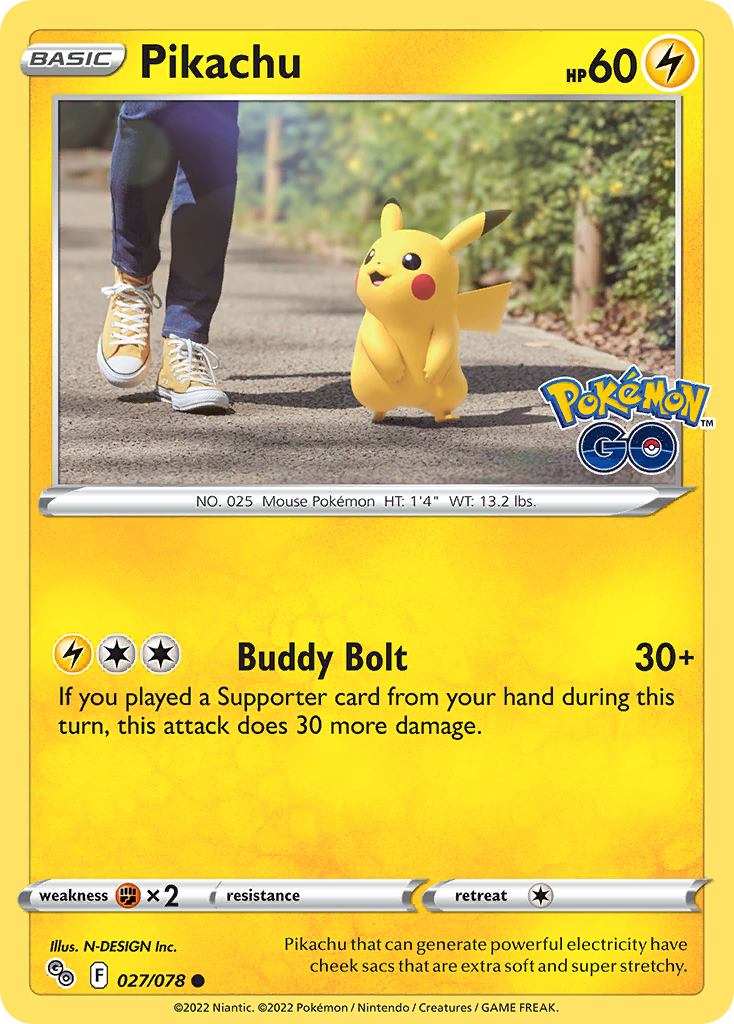 Pikachu [Reverse Holo] #27 – Pokemon GO