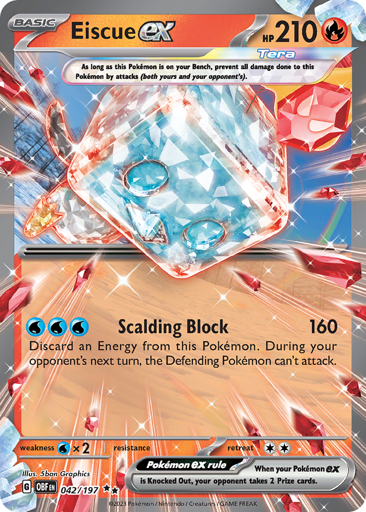 Eiscue ex #42 – Pokemon Obsidian Flames
