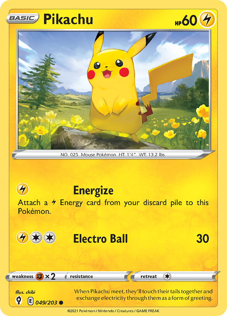 Pikachu #49 – Pokemon Evolving Skies