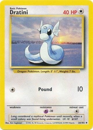 Dratini #26 – Pokemon Base Set