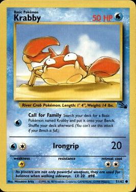 Krabby #51 – Pokemon Fossil