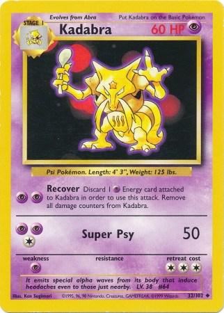 Kadabra #32 – Pokemon Base Set