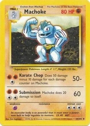 Machoke #34 – Pokemon Base Set