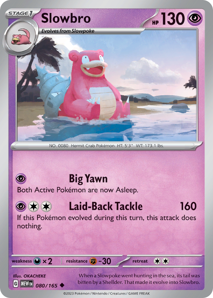 Slowbro [Reverse Holo] #80 – Pokemon Scarlet & Violet 151
