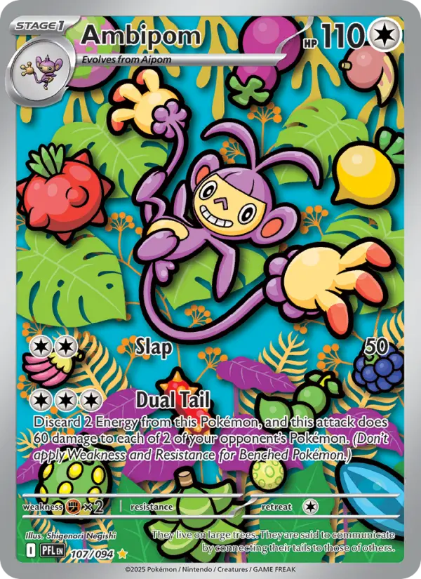Ambipom #107 – Pokemon Phantasmal Flames