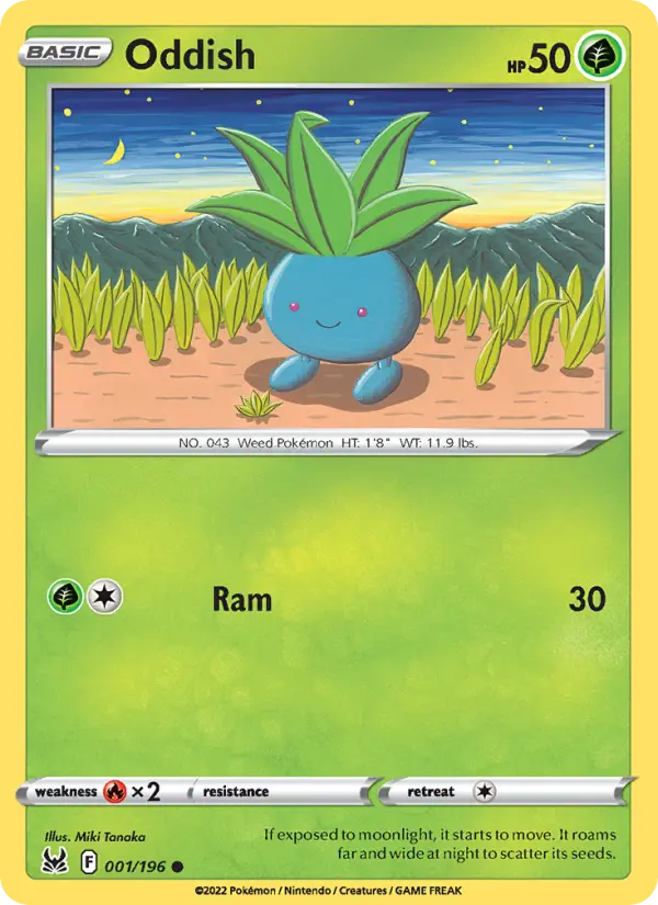 Oddish [Reverse Holo] #1 – Pokemon Lost Origin