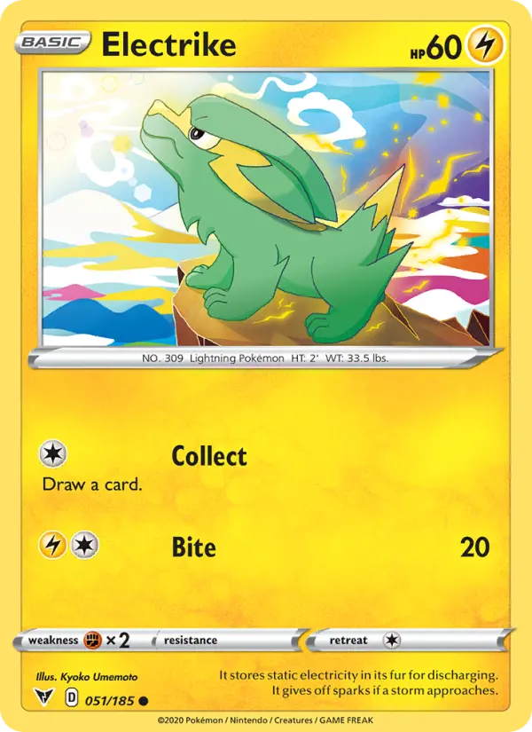 Electrike [Reverse Holo] #51 – Pokemon Vivid Voltage