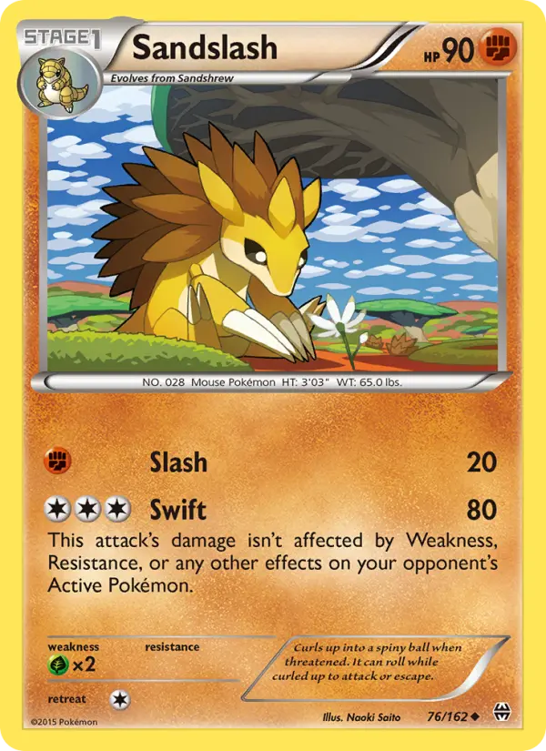 Sandslash [Reverse Holo] #76 – Pokemon BREAKthrough