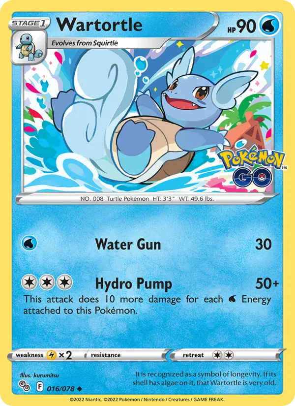 Wartortle [Reverse Holo] #16 – Pokemon Go