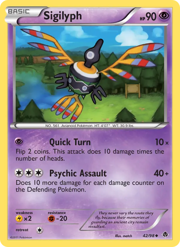 Sigilyph #42 – Pokemon Emerging Powers