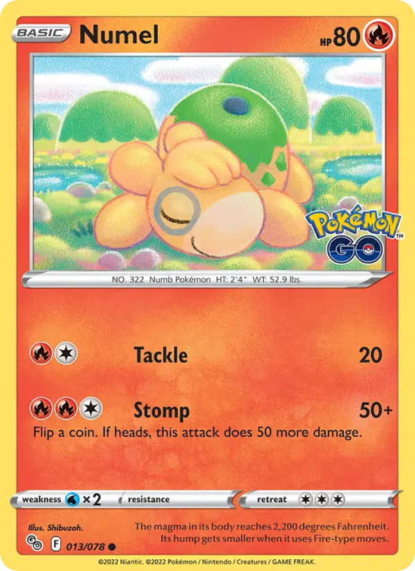Numel [Reverse Holo] #13 – Pokemon Go