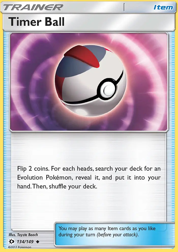 Timer Ball [Reverse Holo] #134 – Pokemon Sun & Moon