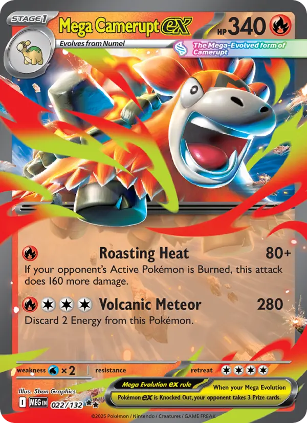 Mega Camerupt ex #22 – Pokemon Mega Evolution