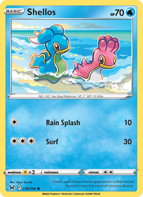 Shellos [Reverse Holo] #39 – Pokemon Lost Origin