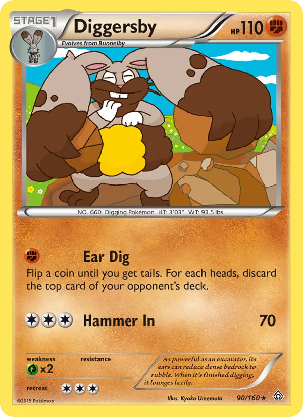 Diggersby [Reverse Holo] #90 – Pokemon Primal Clash
