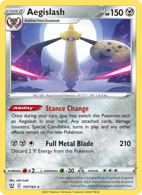 Aegislash [Holo] #107 – Pokemon Battle Styles
