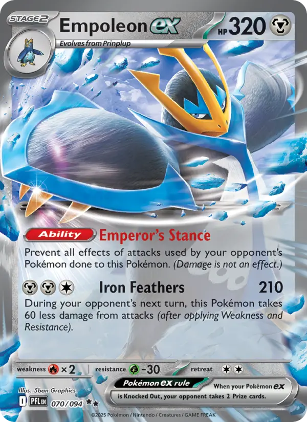 Empoleon ex #70 – Pokemon Phantasmal Flames