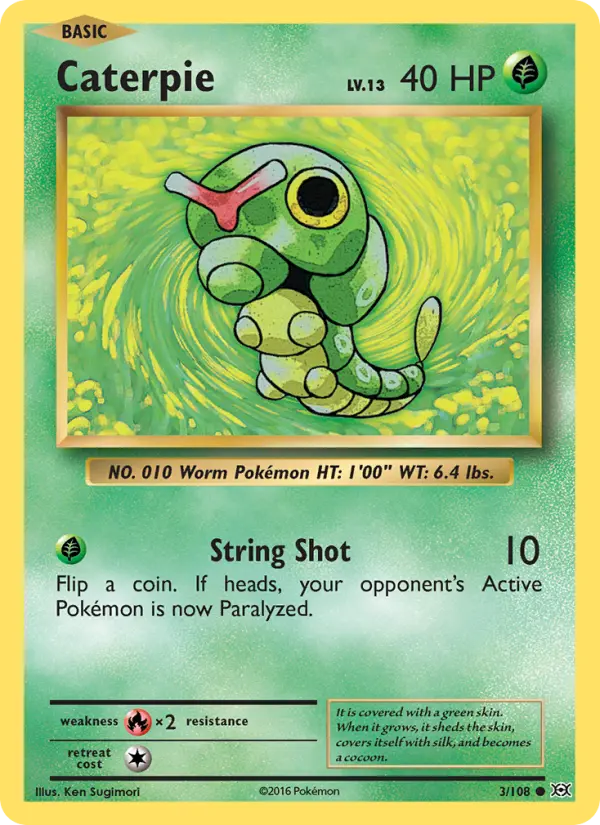 Caterpie [Reverse Holo] #3 – Pokemon Evolutions