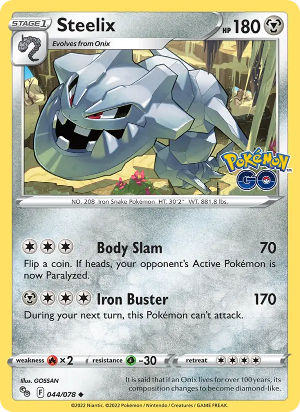 Steelix [Reverse Holo] #44 – Pokemon Go