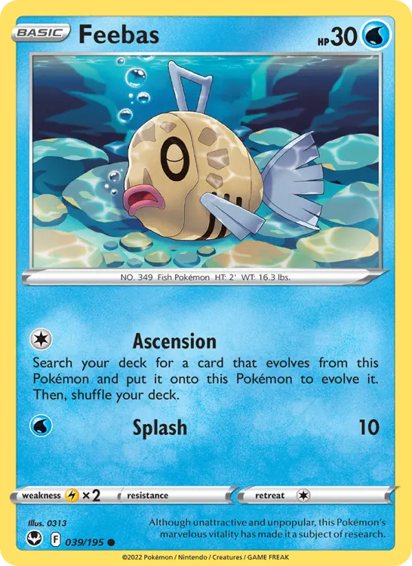 Feebas [Reverse Holo] #39 – Pokemon Silver Tempest
