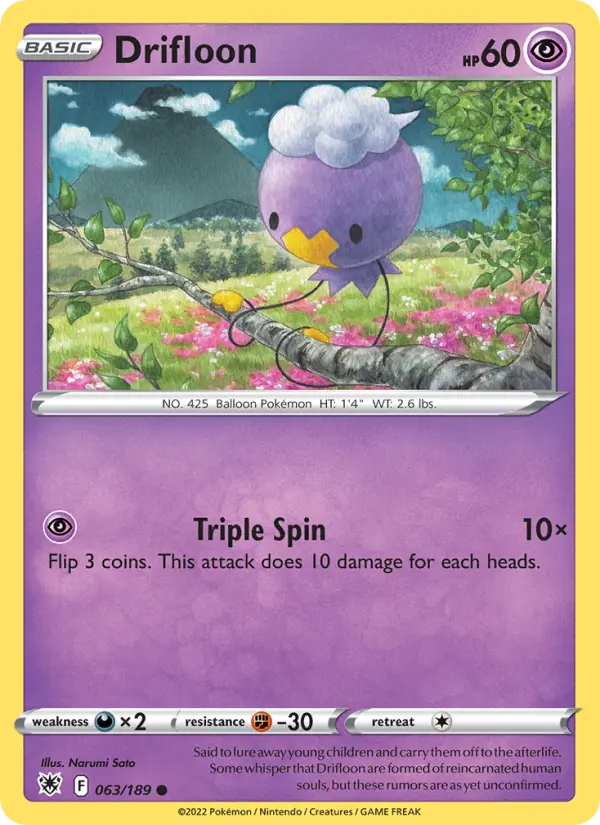 Drifloon [Reverse Holo] #63 – Pokemon Astral Radiance