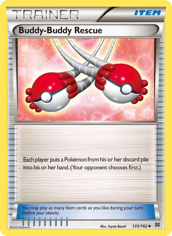 Buddy-Buddy Rescue [Reverse Holo] #135 – Pokemon BREAKthrough